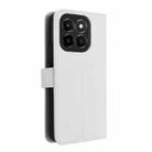 For Honor X6c 4G Diamond Texture Leather Phone Case(White) - 3