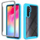 For Xiaomi Note 10 Lite Starry Sky Solid Color Series Shockproof PC + TPU Protective Case (Baby Blue) - 1