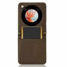 For ZTE nubia Flip / Libero Flip Diamond Texture Leather Phone Case(Brown) - 3