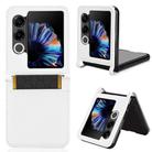 For ZTE nubia Flip2 Diamond Texture Leather Phone Case(White) - 1