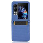 For ZTE nubia Flip2 Diamond Texture Leather Phone Case(Blue) - 3