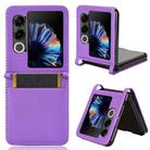 For ZTE nubia Flip2 Diamond Texture Leather Phone Case(Purple) - 1