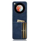 For ZTE nubia Flip / Libero Flip Skin Feel Card Slot Leather Phone Case(Blue) - 3