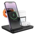 hoco CQ9 Crown 3 in 1 Wireless Fast Charger with Clock & Night Light(Black) - 1