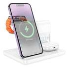 hoco CQ9 Crown 3 in 1 Wireless Fast Charger with Clock & Night Light(White) - 1