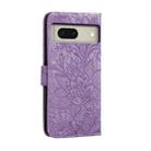 For Google Pixel 8 Lace Flower Embossing Flip Leather Phone Case(Purple) - 3