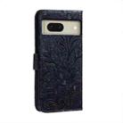 For Google Pixel 8 Lace Flower Embossing Flip Leather Phone Case(Dark Blue) - 3