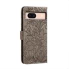 For Google Pixel 8A Lace Flower Embossing Flip Leather Phone Case(Grey) - 3