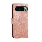 For Google Pixel 9 Lace Flower Embossing Flip Leather Phone Case(Rose Gold) - 3