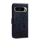 For Google Pixel 9 Lace Flower Embossing Flip Leather Phone Case(Dark Blue) - 3
