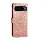 For Google Pixel 9 Pro Lace Flower Embossing Flip Leather Phone Case(Rose Gold) - 3