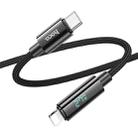 hoco U125 Benefit 1.2m Type-C to 8 Pin PD Fast Charging Data Cable with Display(Black) - 3