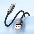 hoco U125 Benefit 1.2m 5A USB to Type-C Fast Charging Data Cable with Display(Black) - 2