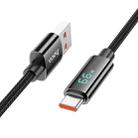 hoco U125 Benefit 1.2m 5A USB to Type-C Fast Charging Data Cable with Display(Black) - 3