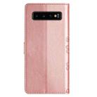 For Samsung Galaxy S10 Cherry Blossom Butterfly Skin Feel Embossed PU Phone Case(Rose Gold) - 3