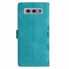 For Samsung Galaxy S10e Cherry Blossom Butterfly Skin Feel Embossed PU Phone Case(Green) - 3