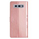 For Samsung Galaxy S10e Cherry Blossom Butterfly Skin Feel Embossed PU Phone Case(Rose Gold) - 3