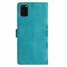 For Samsung Galaxy S20 Cherry Blossom Butterfly Skin Feel Embossed PU Phone Case(Green) - 3