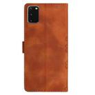 For Samsung Galaxy S20 Cherry Blossom Butterfly Skin Feel Embossed PU Phone Case(Brown) - 3