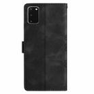 For Samsung Galaxy S20 Cherry Blossom Butterfly Skin Feel Embossed PU Phone Case(Black) - 3