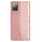 For Samsung Galaxy S20 FE Cherry Blossom Butterfly Skin Feel Embossed PU Phone Case(Rose Gold) - 3