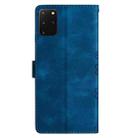 For Samsung Galaxy S20+ Cherry Blossom Butterfly Skin Feel Embossed PU Phone Case(Blue) - 3