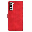 For Samsung Galaxy S21+ 5G Cherry Blossom Butterfly Skin Feel Embossed PU Phone Case(Red) - 3