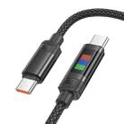 hoco U126 Lantern 1.2m 100W Type-C to Type-C Fast Charging Data Cable(Black) - 1