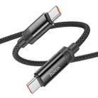 hoco U126 Lantern 1.2m 100W Type-C to Type-C Fast Charging Data Cable(Black) - 3