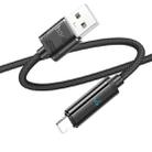 hoco U127 1.2m USB to 8 Pin Charging Data Cable with Visible Power Level(Black) - 3