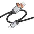 hoco U128 Viking 2 in 1 1.2m USB & Type-C to 8 Pin Fast Charging Data Cable(Black) - 3