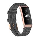 For Fitbit Charge 4 / Charge 3 / Charge3 SE Braided Nylon Watch Band Plastic Head, Size: Free Size(Dark Gray) - 1