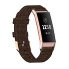 For Fitbit Charge 4 / Charge 3 / Charge3 SE Braided Nylon Watch Band Plastic Head, Size: Free Size(Dark Brown) - 1