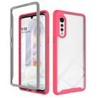 For LG Velvet Starry Sky Solid Color Series Shockproof PC + TPU Protective Case(Red) - 1