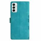 For Samsung Galaxy M23 Cherry Blossom Butterfly Skin Feel Embossed PU Phone Case(Green) - 3