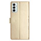 For Samsung Galaxy M23 Cherry Blossom Butterfly Skin Feel Embossed PU Phone Case(Gold) - 3