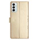 For Samsung Galaxy M52 5G Cherry Blossom Butterfly Skin Feel Embossed PU Phone Case(Gold) - 3