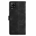 For Samsung Galaxy M53 Cherry Blossom Butterfly Skin Feel Embossed PU Phone Case(Black) - 3