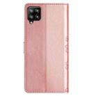 For Samsung Galaxy M53 Cherry Blossom Butterfly Skin Feel Embossed PU Phone Case(Rose Gold) - 3