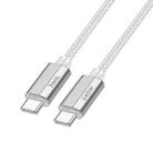 hoco U134 Type-C / USB-C to Type-C / USB-C Braided 240W Fast Charging Data Cable, Length:1.8m(Grey) - 1