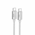 hoco U134 Type-C / USB-C to Type-C / USB-C Braided 240W Fast Charging Data Cable, Length:1.8m(Grey) - 2