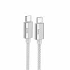 hoco U134 Type-C / USB-C to Type-C / USB-C Braided 60W Fast Charging Data Cable, Length:1.2m(Grey) - 2