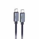 hoco U134 Type-C / USB-C to Type-C / USB-C Braided 60W Fast Charging Data Cable, Length:1.2m(Dark Blue) - 2