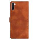 For Samsung Galaxy Note10 Cherry Blossom Butterfly Skin Feel Embossed PU Phone Case(Brown) - 3
