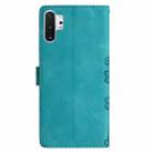 For Samsung Galaxy Note10+ Cherry Blossom Butterfly Skin Feel Embossed PU Phone Case(Green) - 3