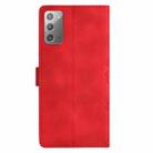 For Samsung Galaxy Note20 Cherry Blossom Butterfly Skin Feel Embossed PU Phone Case(Red) - 3