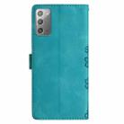 For Samsung Galaxy Note20 Cherry Blossom Butterfly Skin Feel Embossed PU Phone Case(Green) - 3