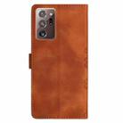 For Samsung Galaxy Note20 Ultra Cherry Blossom Butterfly Skin Feel Embossed PU Phone Case(Brown) - 3