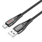 hoco U133 Type-C / USB-C to USB-A Braided Charging Data Cable, Length:1.2m(Black) - 1
