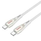 hoco U133 Type-C / USB-C to Type-C / USB-C  Braided 60W Fast Charging Data Cable, Length:1.2m(Grey) - 1